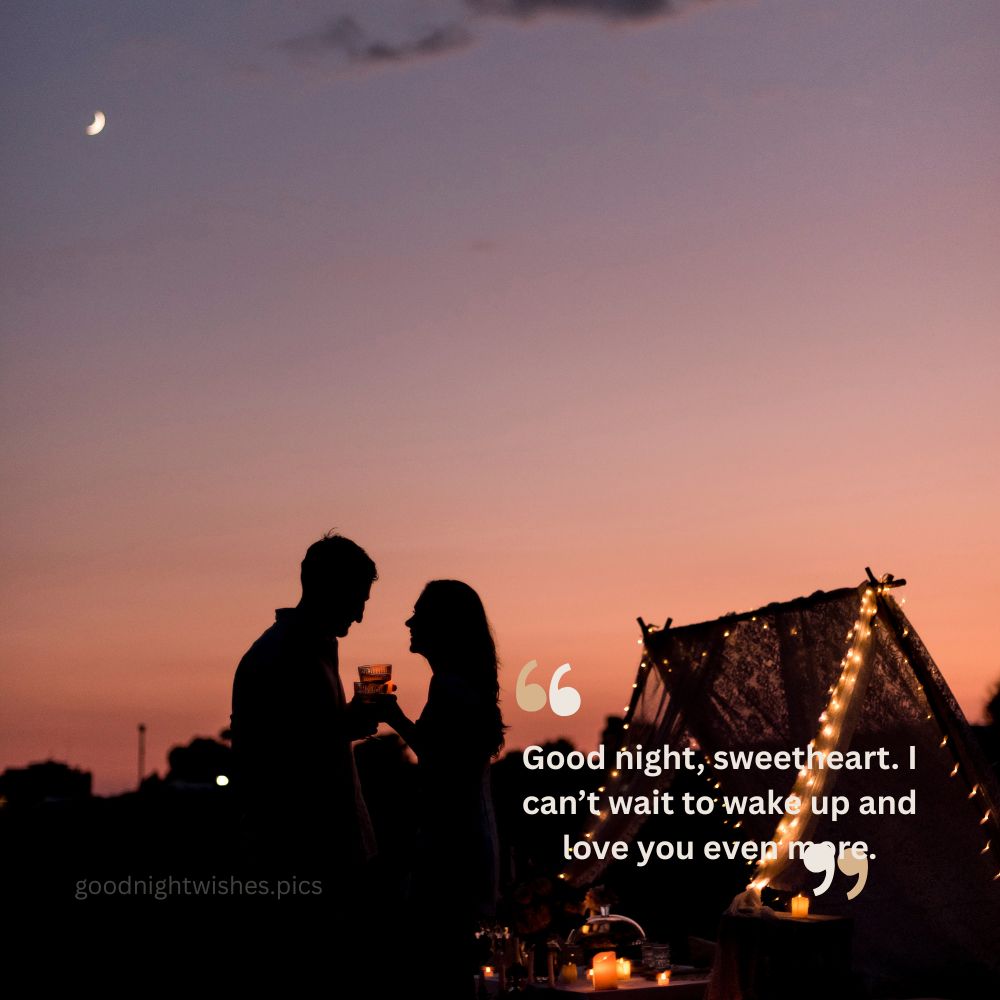 sweet romantic good night message for her
